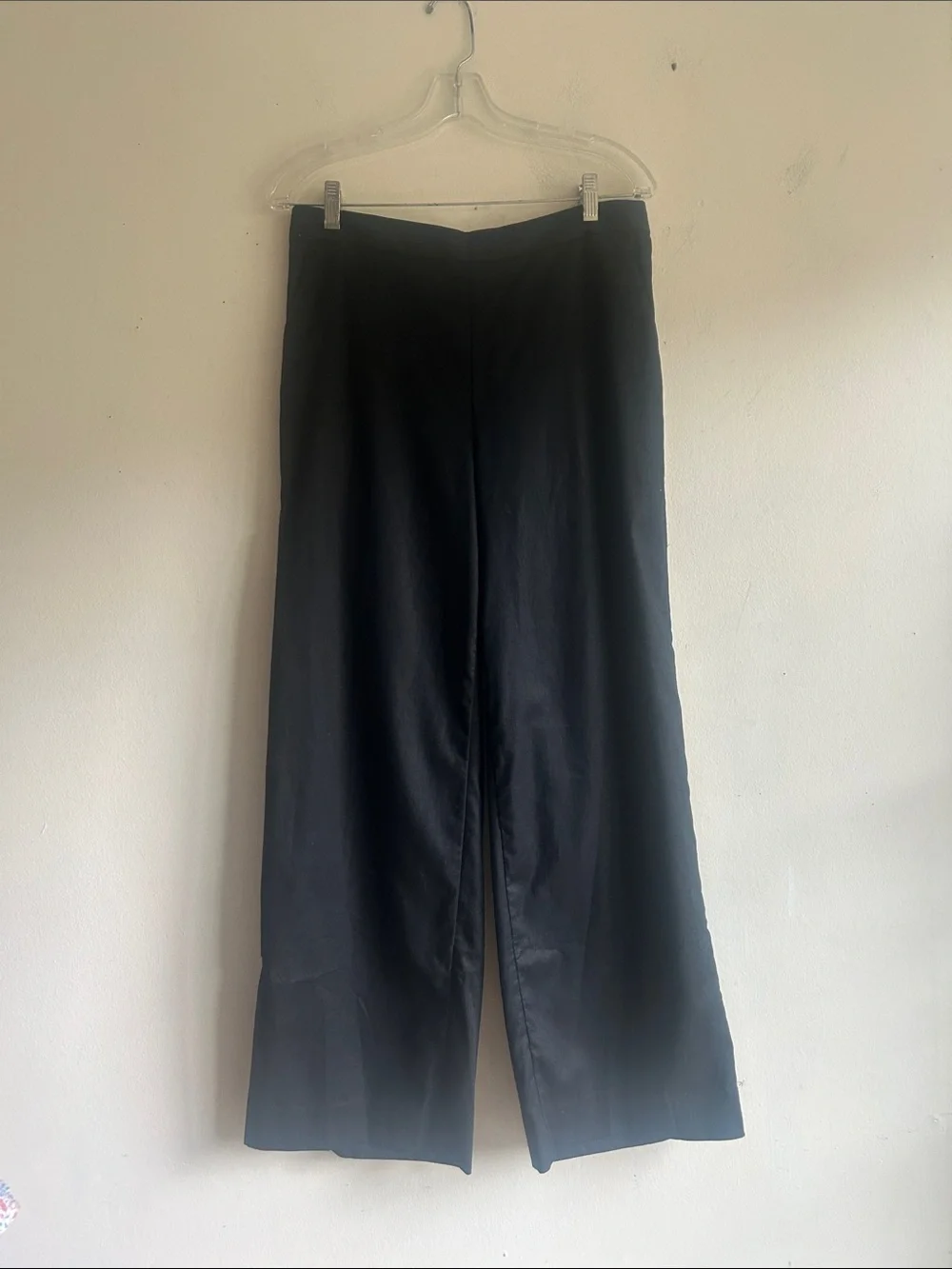 Banana Republic Hayden Wide Leg Linen Blend Black Pants Size Medium NWT